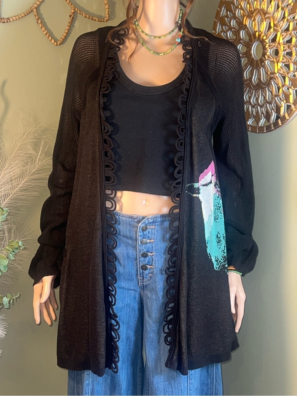 Anthropologie Leifsdottir Corvida Sparrow Cardigan Medium